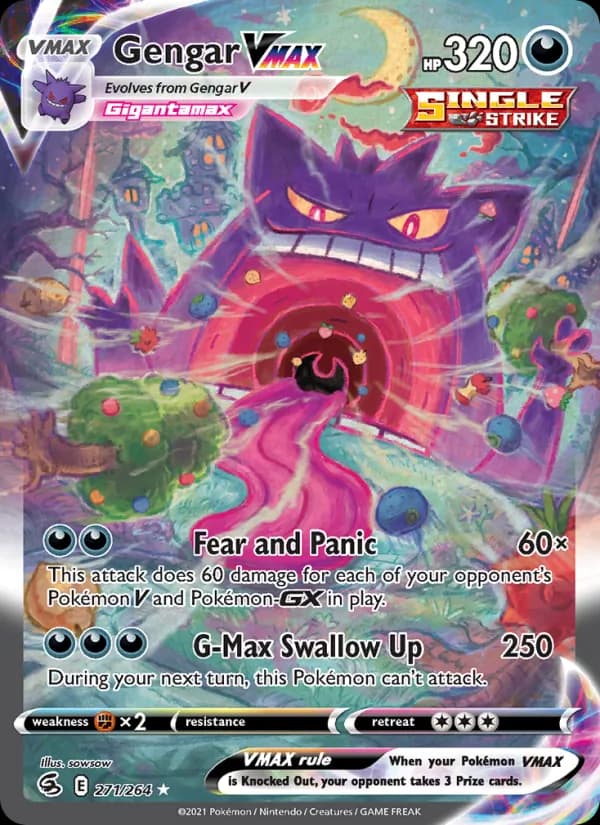 Gengar VMAX — Fusion Strike 271/264 Gengar VMAX, Fusion Strike 271/264, Secret Rare