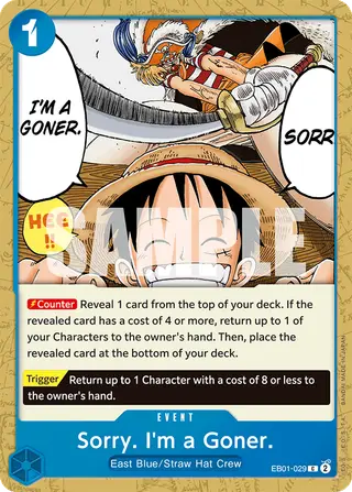 Sorry. I'm a Goner. (EB01-029)