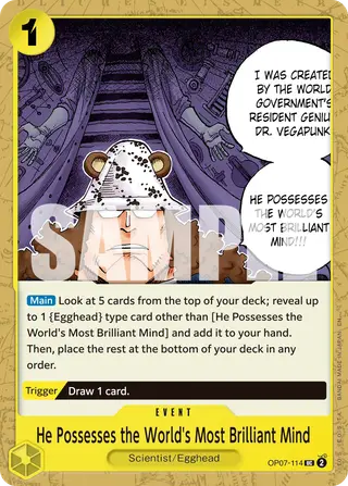 He Possesses the World's Most Brilliant Mind (OP07-114_r1)
