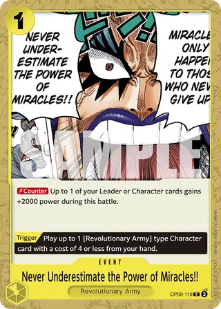 Never Underestimate the Power of Miracles!! (OP09-116)