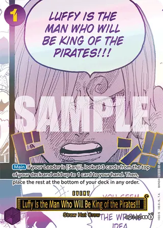 Luffy Is the Man Who Will Be King of the Pirates!!! (OP12-079_p1)