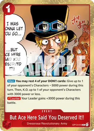 But Ace Here Said You Deserved It!! (OP13-019)