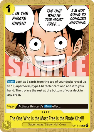The One Who Is the Most Free Is the Pirate King!!! (OP13-116)