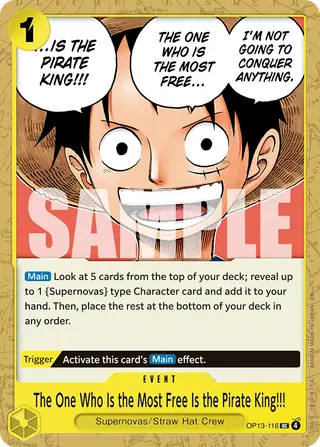 The One Who Is the Most Free Is the Pirate King!!! (OP13-116_r1)