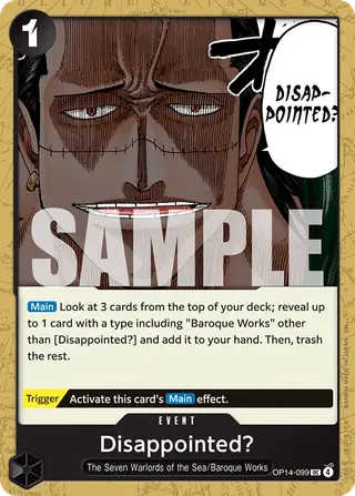 Disappointed? (OP14-099)