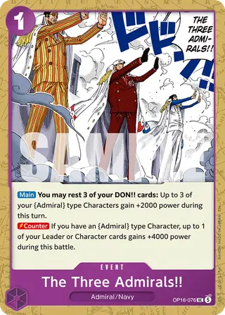 The Three Admirals!! (OP16-076)