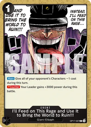 I'll Feed on This Rage and Use It to Bring the World to Ruin!!! (OP17-097)