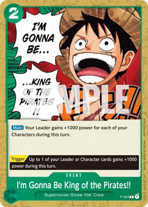 One Piece Promotion Cards printing