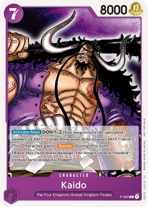One Piece Promotion Cards printing